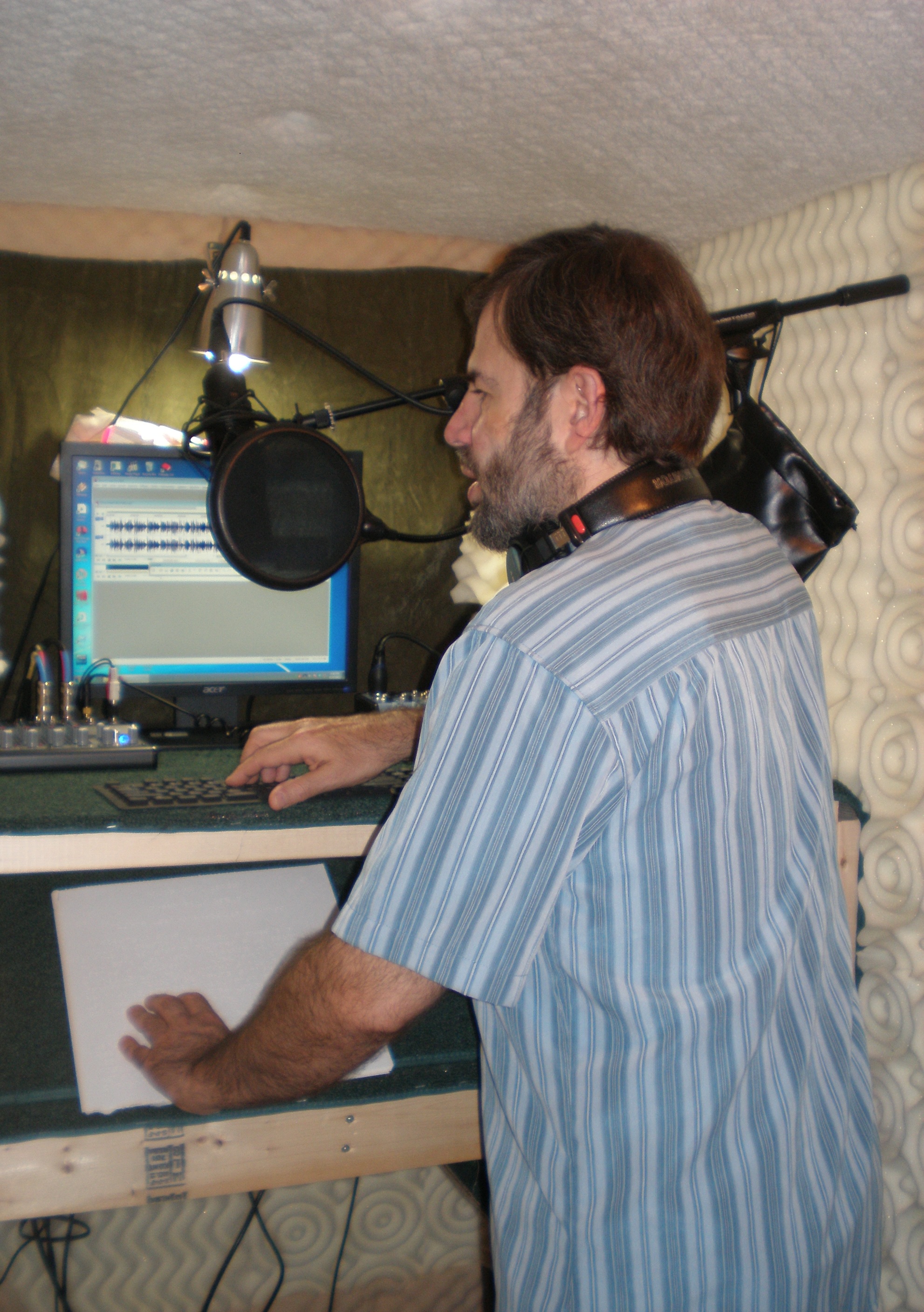 Photo of Tony at his audio board